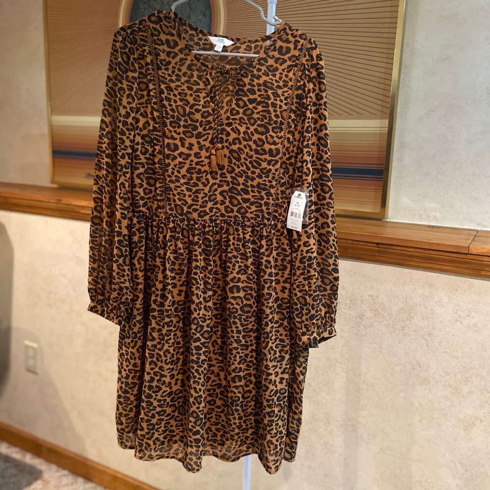 Leopard Print Shift Dress